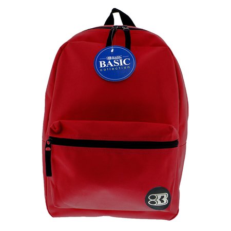 Bazic Basic Backpack 16in Burgundy, PK2 1039